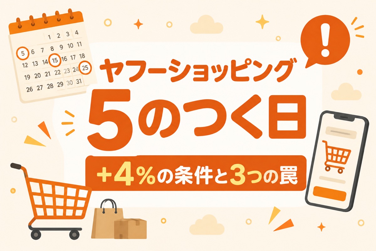ヤフーショッピングの5のつく日 +4%の条件と3つの罠