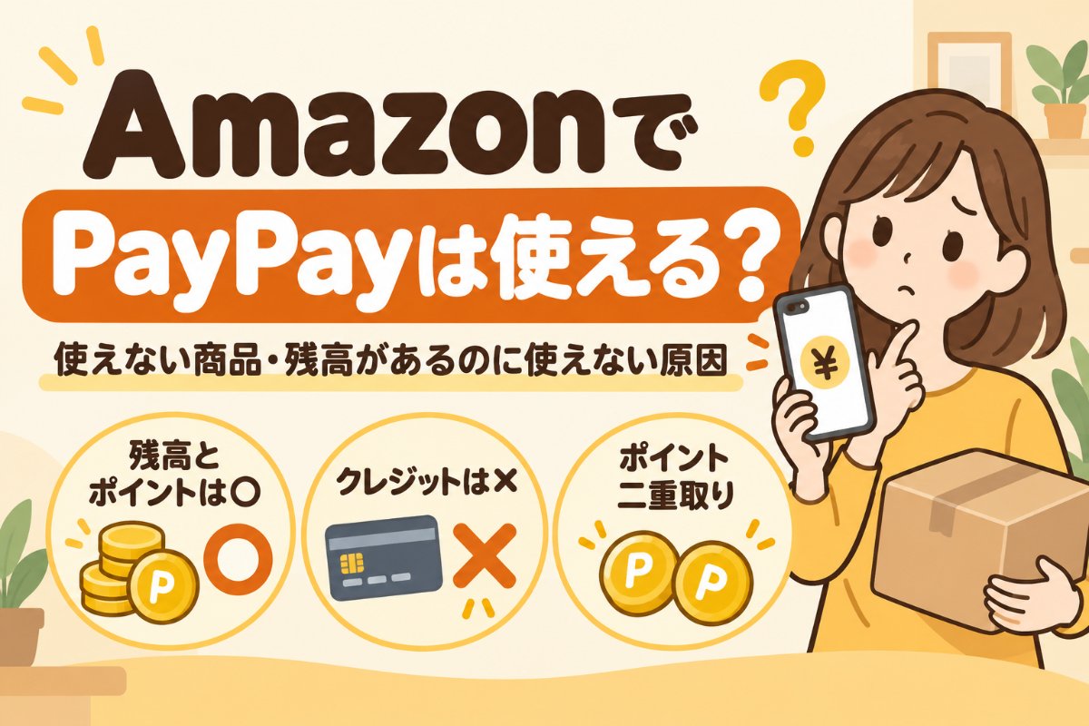 AmazonでPayPayは使える?使えない商品・残高があるのに使えない原因