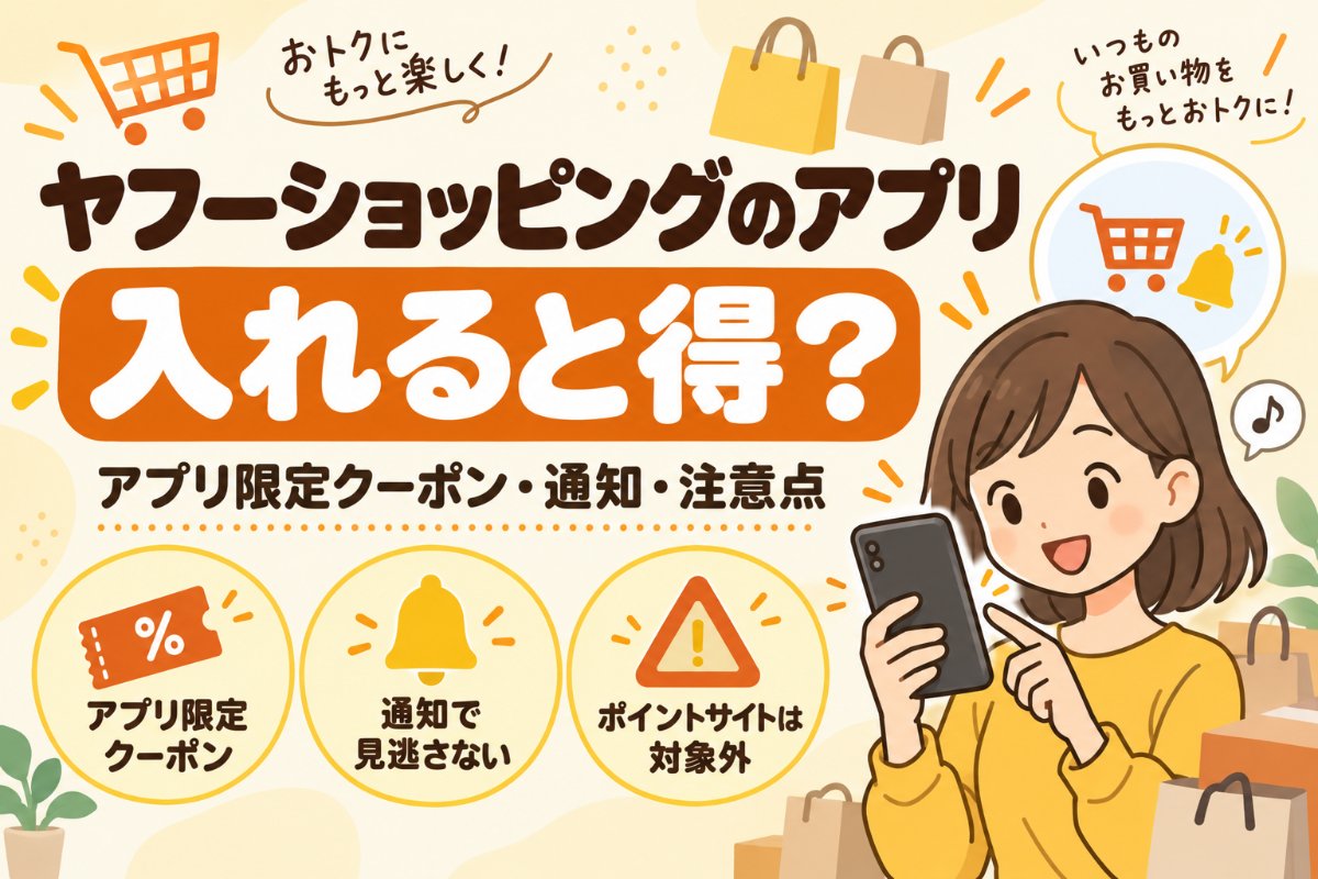 ヤフーショッピングのアプリは入れると得?アプリ限定クーポン・通知・注意点