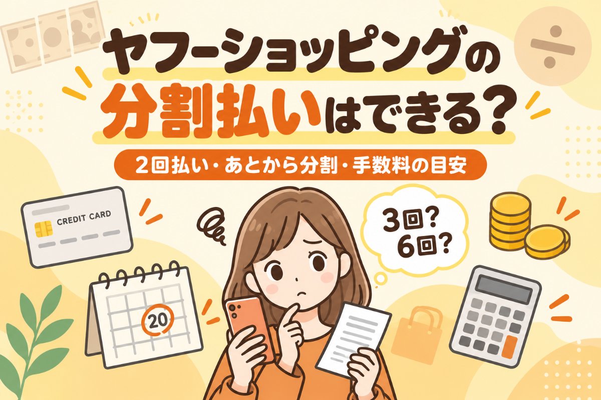ヤフーショッピングの分割払いはできる?2回払い・あとから分割・手数料の目安