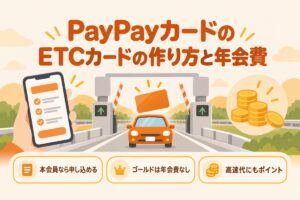 PayPayカードのETCカードの作り方と年会費｜本会員なら申し込める・ゴールドは年会費なし・高速代にもポイント