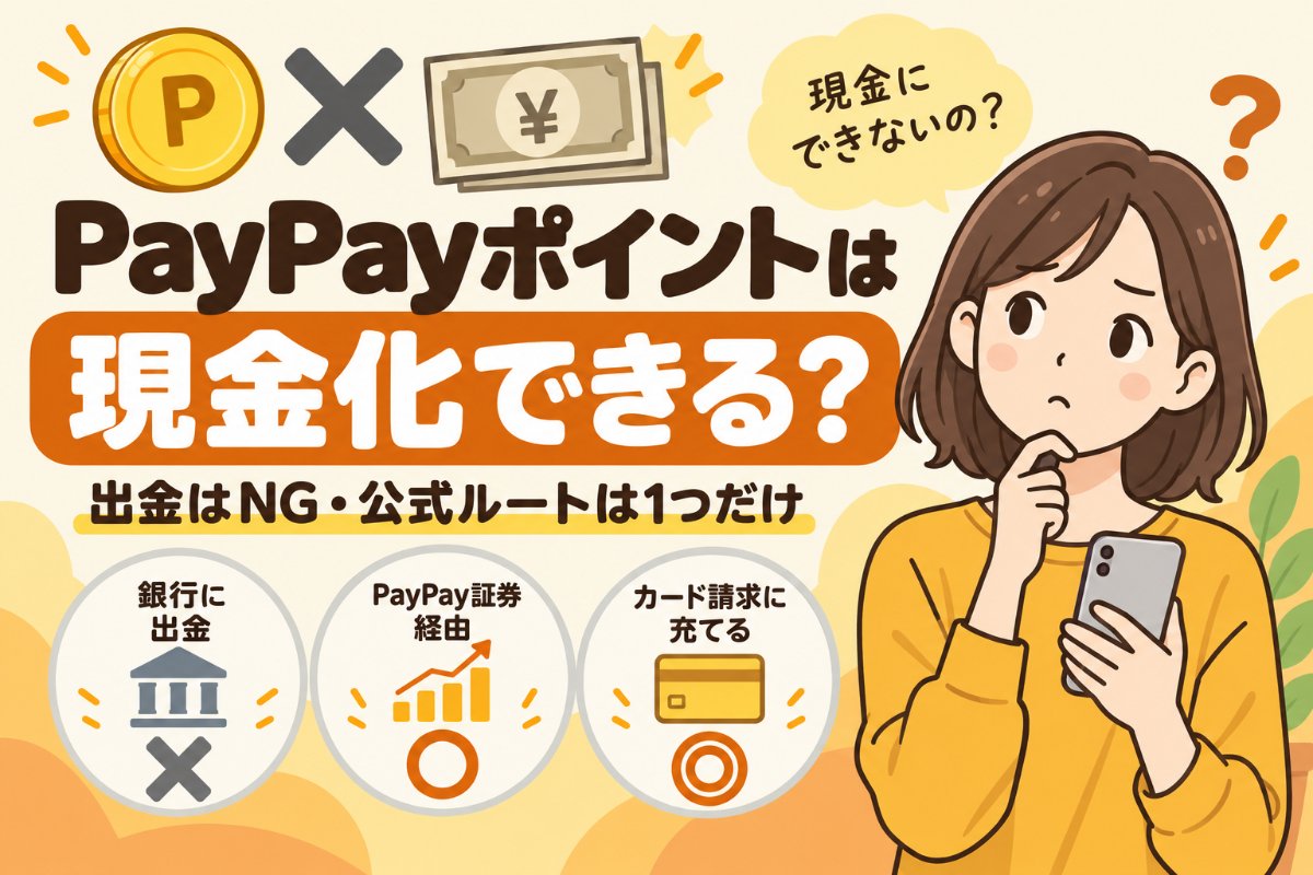 PayPayポイントは現金化できる?出金はNG・公式ルートは1つだけ