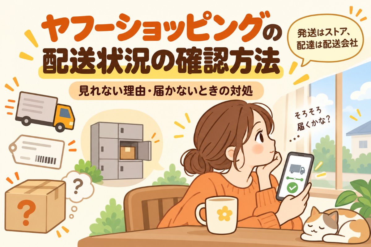 ヤフーショッピングの配送状況の確認方法|見れない理由・届かないときの対処