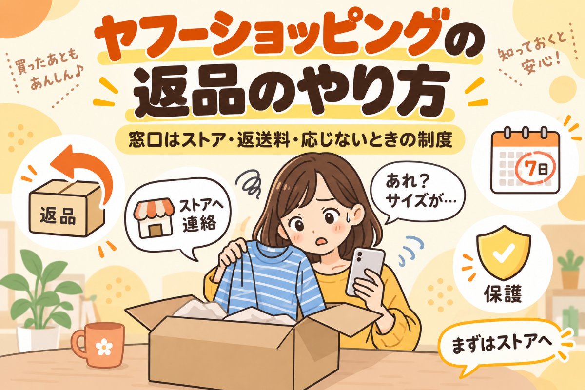 ヤフーショッピングの返品のやり方|窓口はストア・返送料・応じないときの制度