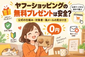 ヤフーショッピングの無料プレゼントは安全？公式の仕組み・対象者・偽メールの見分け方