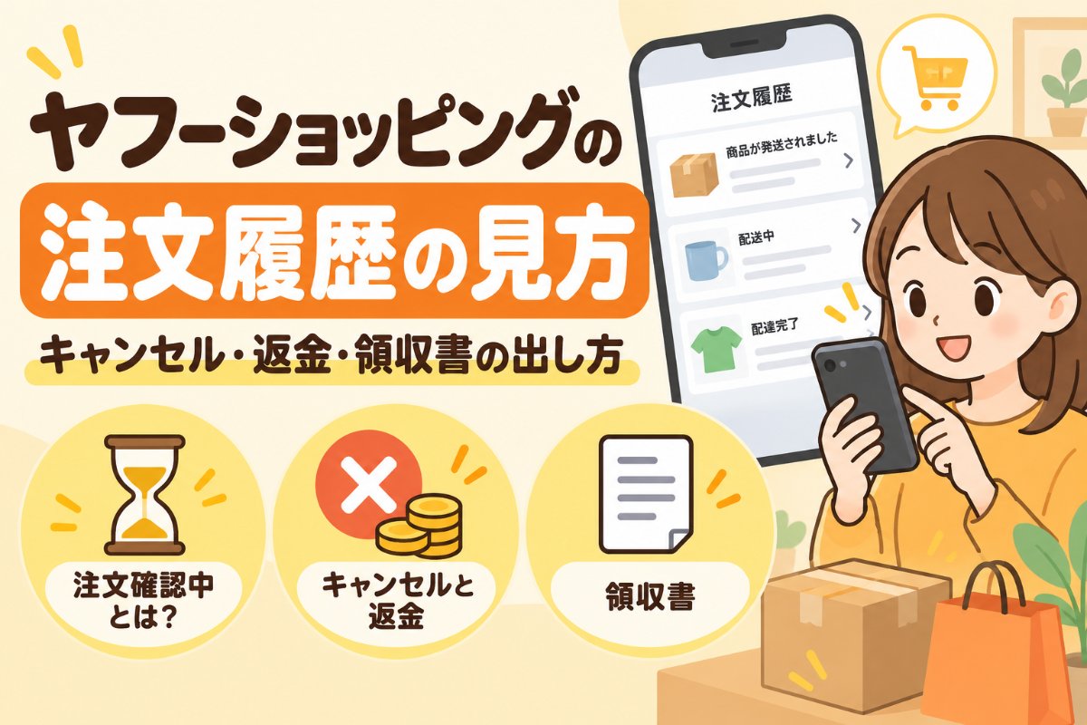 ヤフーショッピングの注文履歴の見方|キャンセル・返金・領収書の出し方