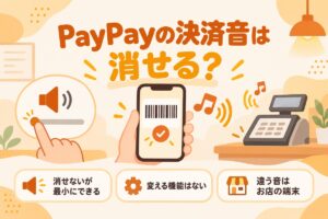 PayPayの決済音は消せる？消せないが最小にできる・変える機能はない・違う音はお店の端末