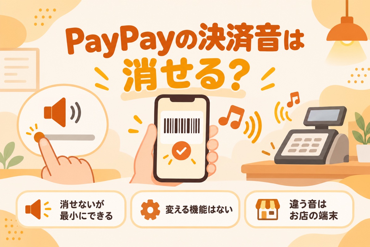 PayPayの決済音は消せる？消せないが最小にできる・変える機能はない・違う音はお店の端末