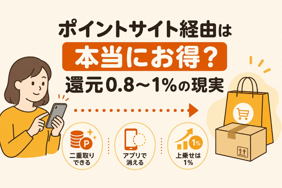 ヤフーショッピングはポイントサイト経由がお得か 還元0.8〜1%の現実