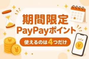 期間限定PayPayポイントは使えるのは4つだけ