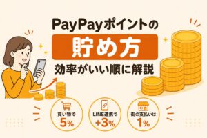 PayPayポイントの貯め方を効率がいい順に解説（買い物で5%・LINE連携で+3%・街の支払いは1%）