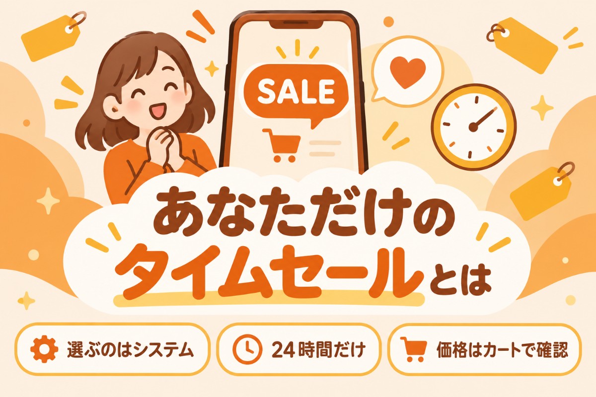 あなただけのタイムセールとは(選ぶのはシステム・24時間だけ・価格はカートで確認)