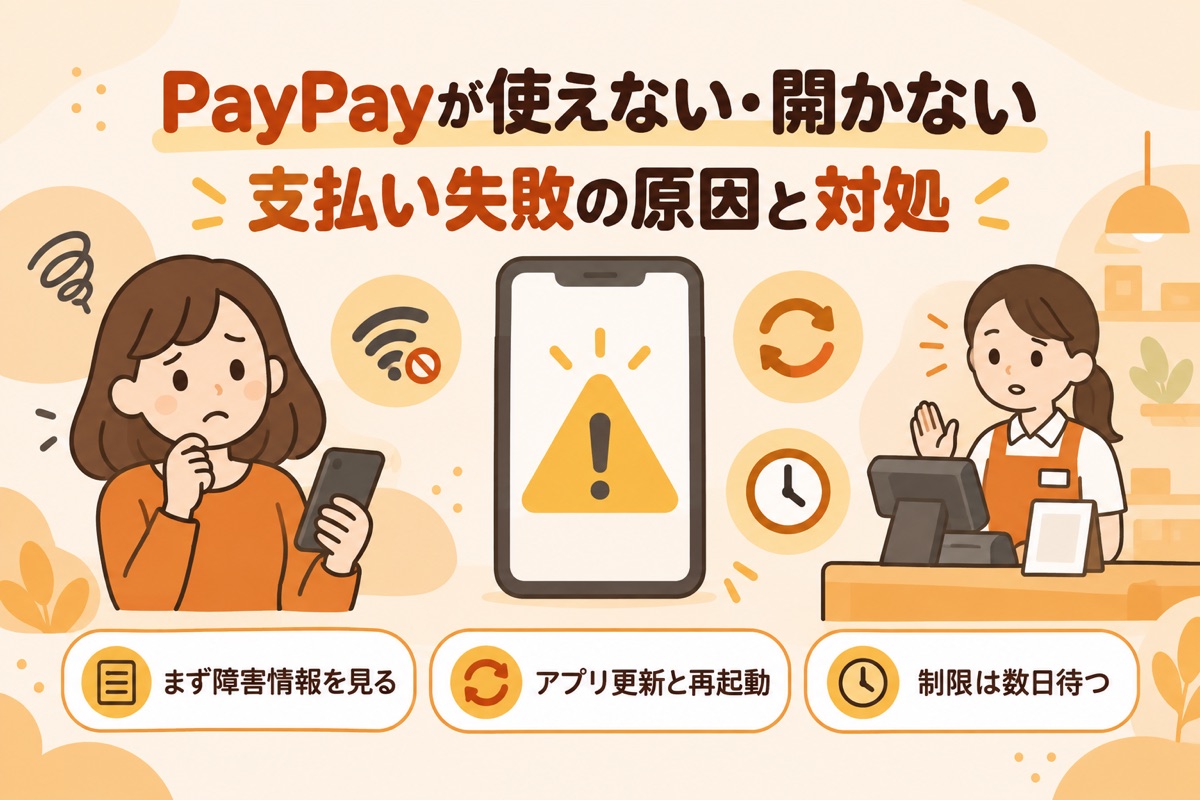 PayPayが使えない・開かない・支払い失敗の原因と対処
