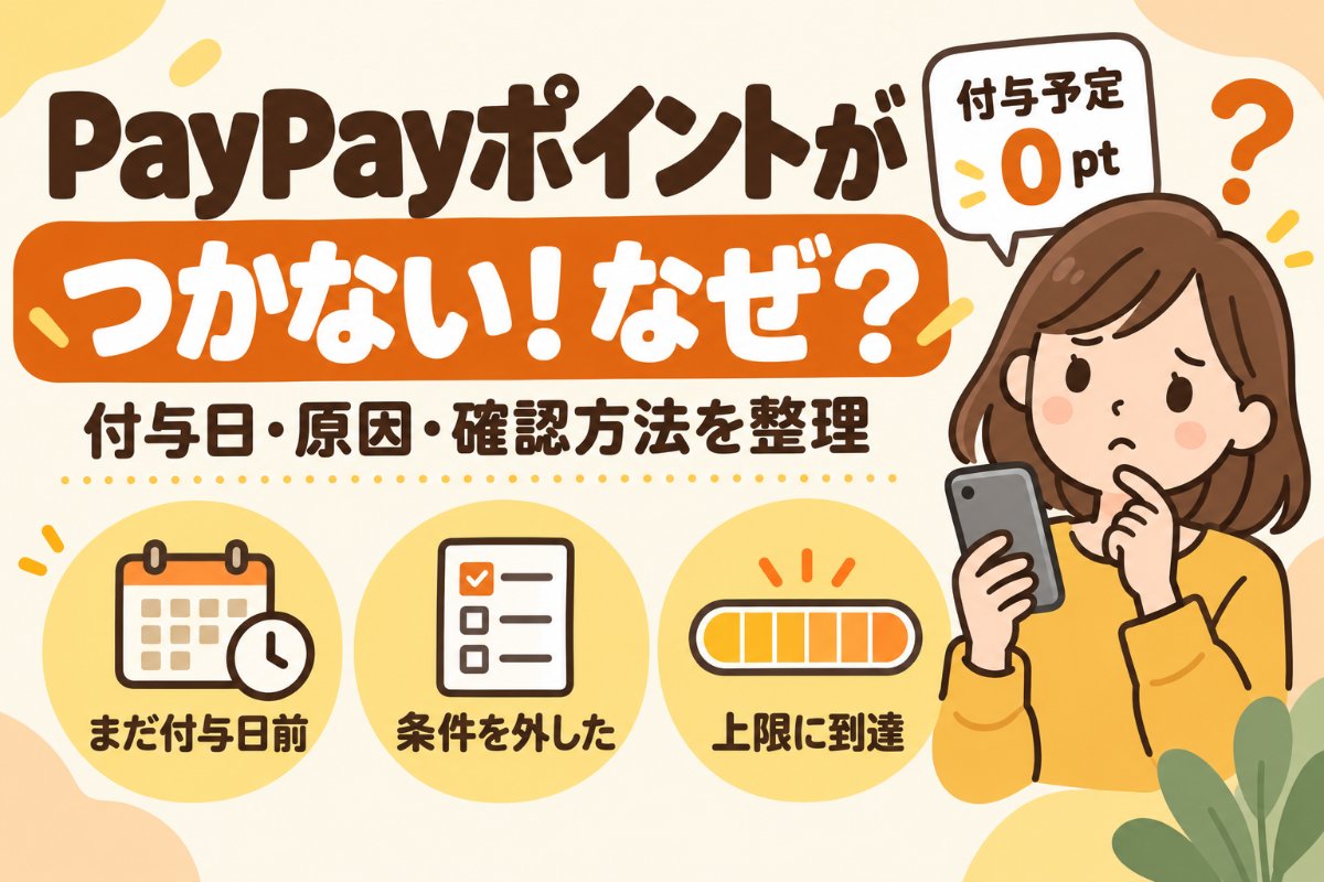 PayPayポイントがつかない!なぜ?付与日・原因・確認方法を整理