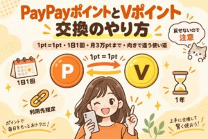 PayPayポイントとVポイントの交換のやり方｜1pt=1pt・1日1回・月3万ptまで・向きで違う使い道