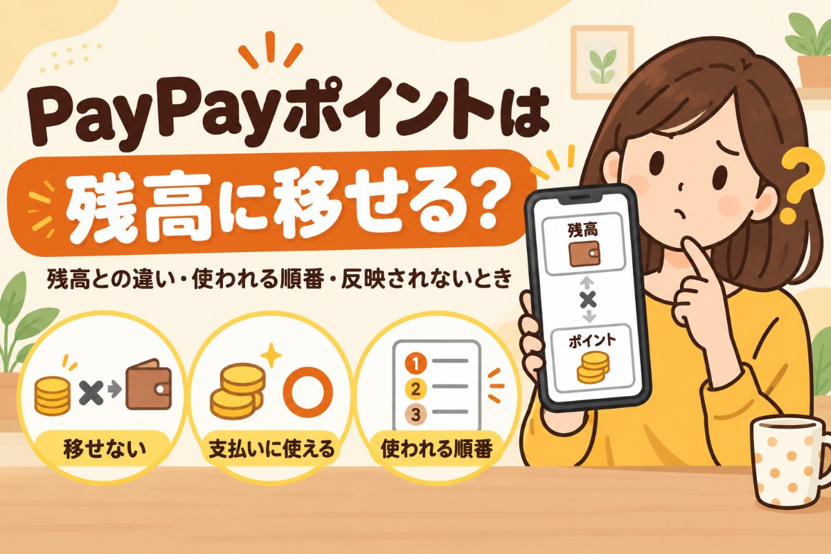 PayPayポイントは残高に移せる?残高との違い・使われる順番・反映されないとき